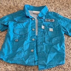 Blue 2T Columbia PFG Shirt